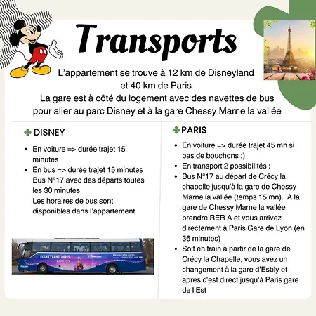 Apartment O Fil De L'o A 12 Kilometres De Disneyland Paris